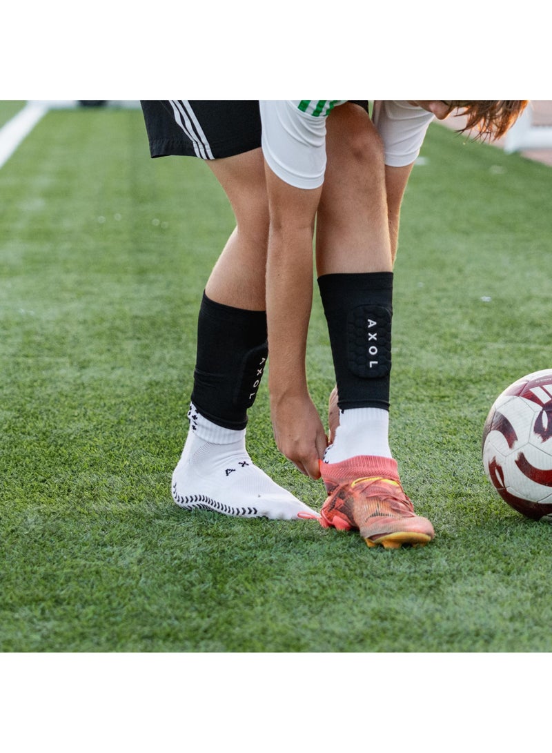 AXOL Built in Sleeve Shin Pads | Ultra Protection Gel Shin Pads for Adults | Lightweight, Slip-Free Football Guardin - Image 5