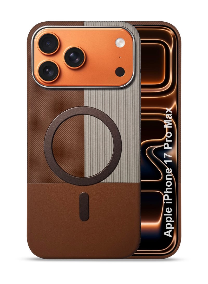 غطاء حماية خلفي من الجلد الفاخر لهاتف Apple iPhone 17 Pro Max - مقاوم للصدمات، مضاد لبصمات الأصابع، غطاء خلفي ناعم لطيف على البشرة لهاتف Apple iPhone 17 Pro Max، حماية خلفية متينة، تصميم أنيق - Image 1