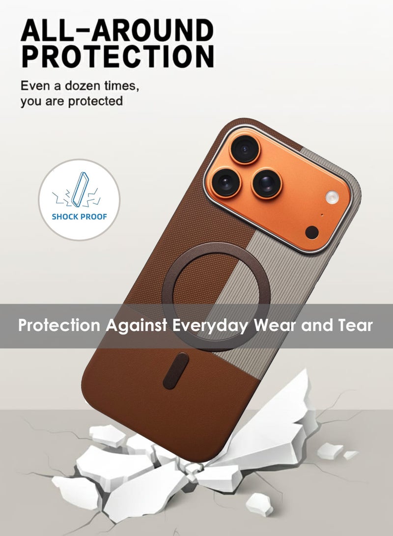 غطاء حماية خلفي من الجلد الفاخر لهاتف Apple iPhone 17 Pro Max - مقاوم للصدمات، مضاد لبصمات الأصابع، غطاء خلفي ناعم لطيف على البشرة لهاتف Apple iPhone 17 Pro Max، حماية خلفية متينة، تصميم أنيق - Image 2