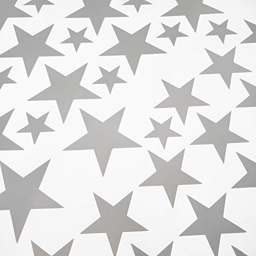The Boho Design Stars Wall Decals Peel and Stick for Kids, Baby Bedroom Nursery and Living Room, Vinyl Wall Stickers Decor (Grey and Light Blue) - Image 3