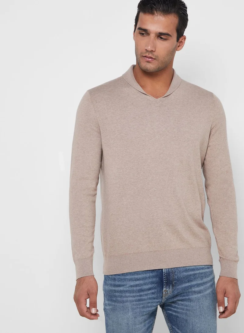 BURTON Rich Shawl Neck Sweater