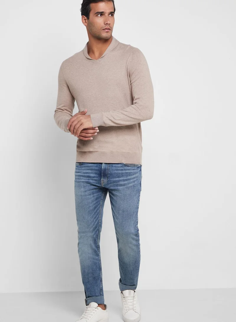 BURTON Rich Shawl Neck Sweater