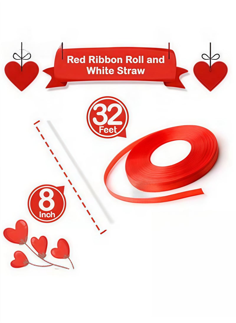 Hi Moon Red White Confetti Balloons for Birthday Decorations Pack of 50  - Image 4