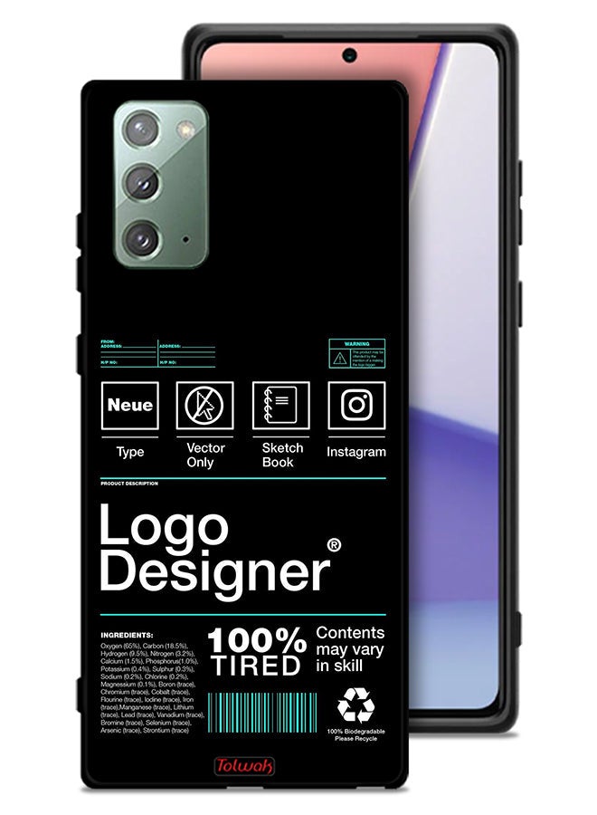 Tolwak Samsung Galaxy Note 20 Protective Case Cover Logo Designer Sticker - Image 1