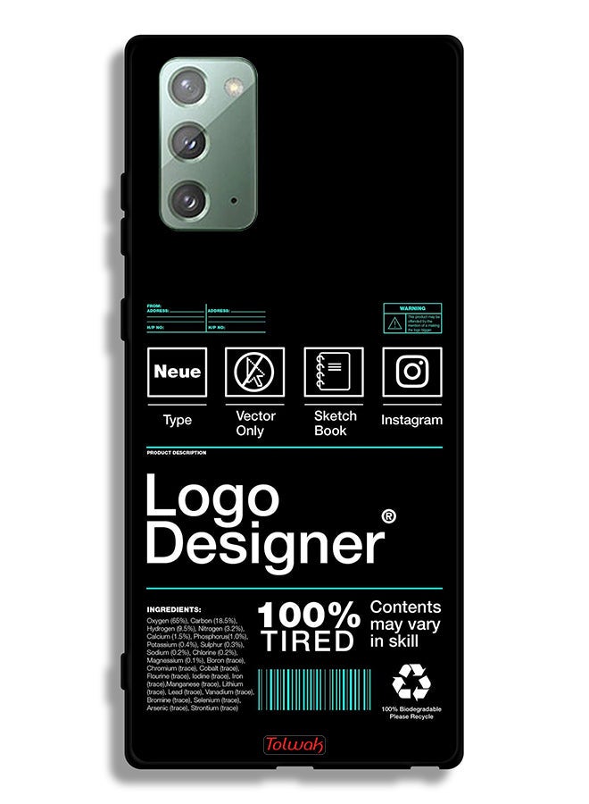 Tolwak Samsung Galaxy Note 20 Protective Case Cover Logo Designer Sticker - Image 2