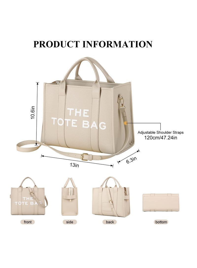 MIXDE Tote Bags for Women - Large PU Leather Tote Bag Trendy Travel Tote Bag Handbag Top-Handle Shoulder Crossbody Bags  - Image 2
