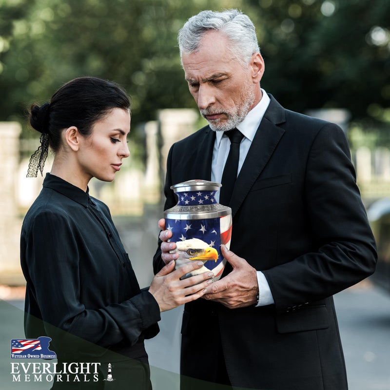 Everlight Memorials Cremation Urns For Human Ashes - American Eagle Large Patriotic Urn For Adult Men & Women - Burial Urns For Adult Human Ashes - Image 5