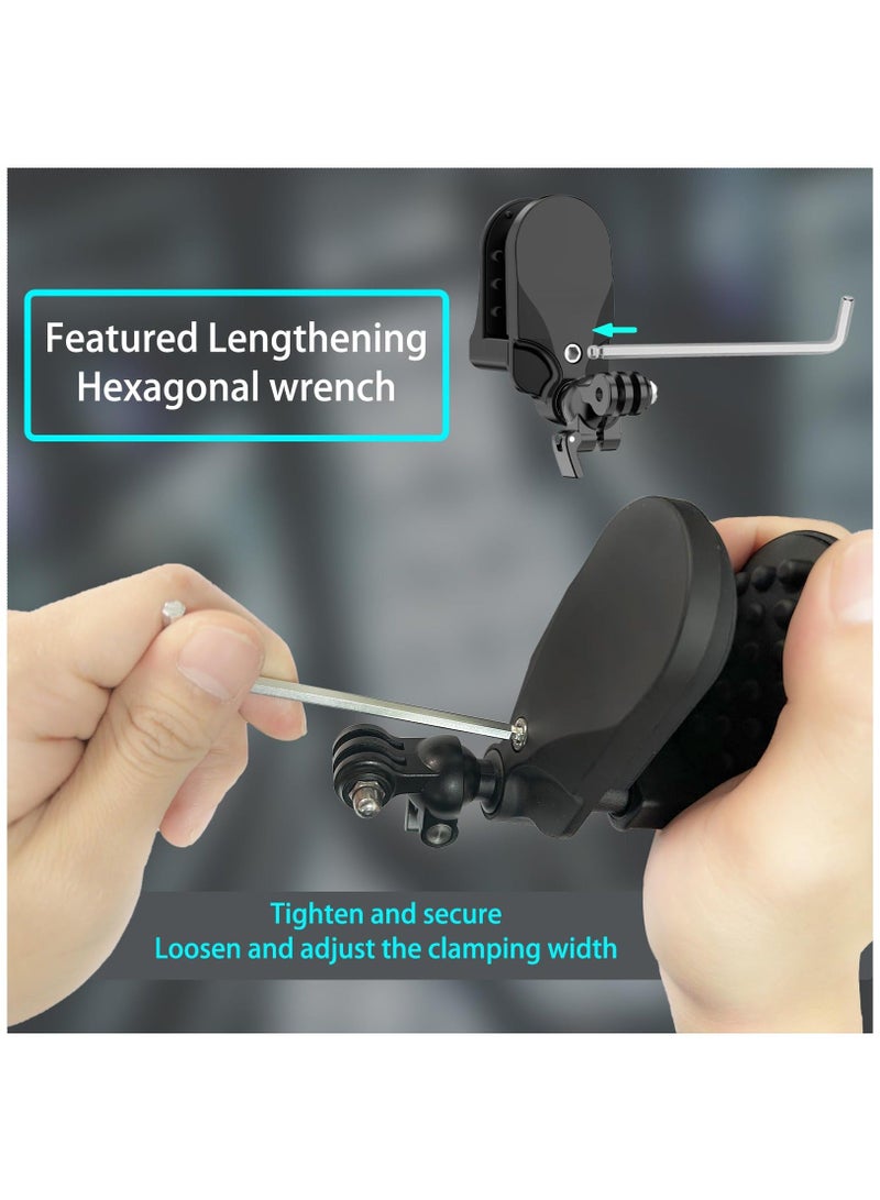 Motorcycle Helmet Chin Mount Kit Compatible with GoPro Hero 12 11 10 9 8 7 6 5 Black, DJI Osmo Action, Insta360, AKASO, Campark, YI and More Action Camera - Image 4