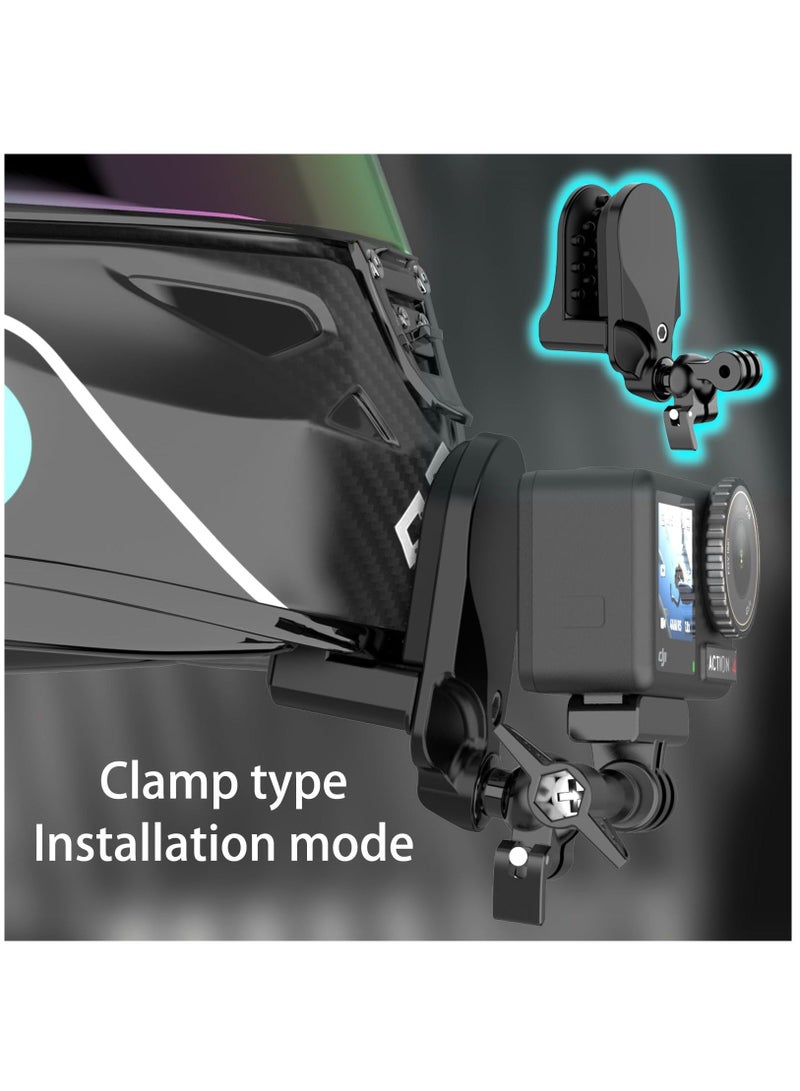 Motorcycle Helmet Chin Mount Kit Compatible with GoPro Hero 12 11 10 9 8 7 6 5 Black, DJI Osmo Action, Insta360, AKASO, Campark, YI and More Action Camera - Image 2