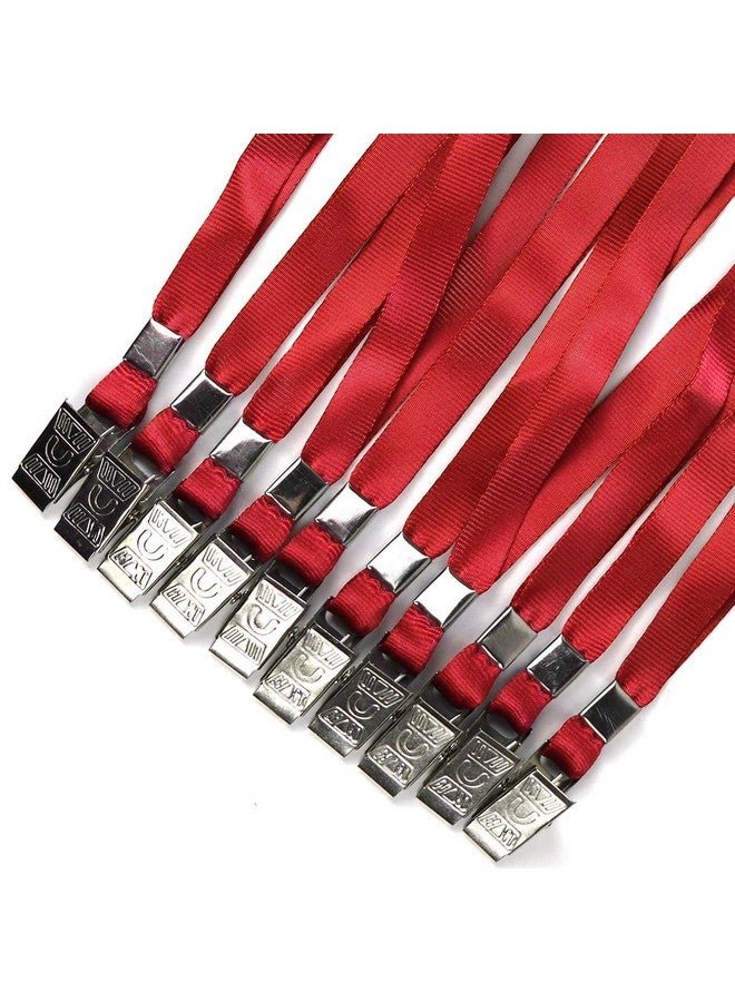 Beebel Red Lanyard 50Pcs 32 Inch Lanyards For Id Name Tag Badge Holders Or Other Portable Item (Red) - Image 5