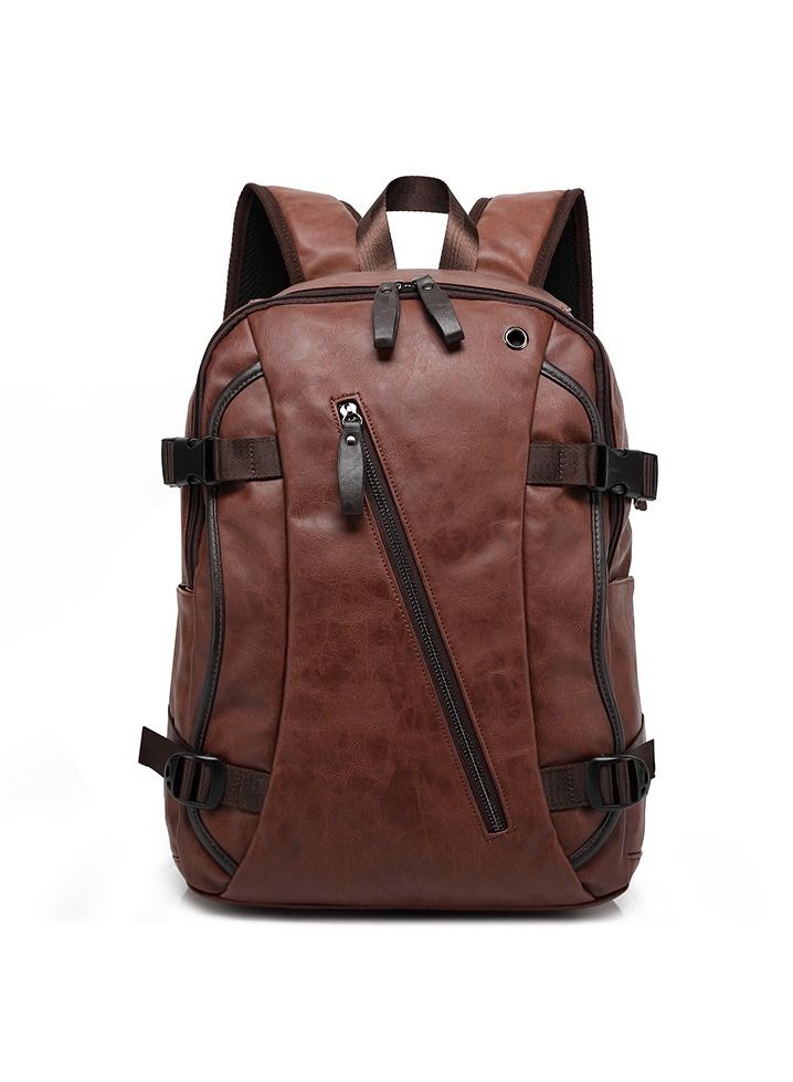 KUYING New Men's Backpack Fashion Style PU Material 