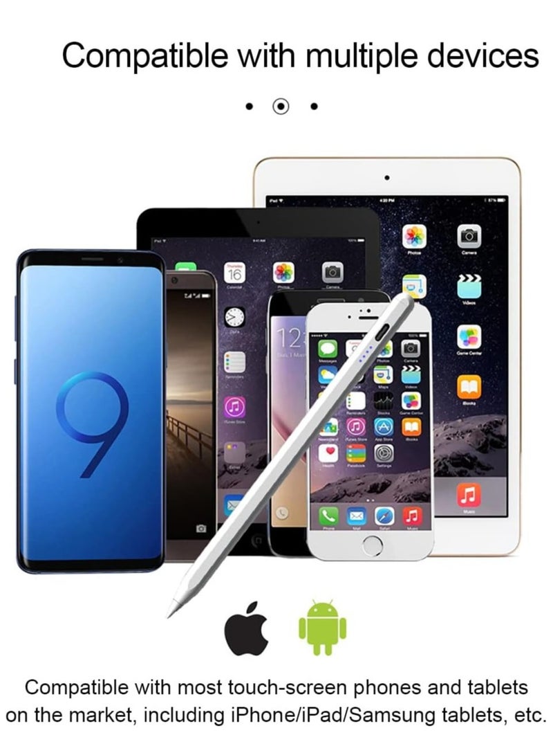 Denx DENX Stylus Pen for iPhone, iPad, Android & Tablets – Universal Rechargeable Pencil, Touch Pen for Drawing & Writing, Fine Tip Smart Pen, Type-C Fast Charging, 100mAh Battery, No Bluetooth Needed, DX3605  - Image 2