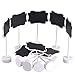 UCEC Mini Chalkboards, Wood Mini Blackboard Signs with Stand, for Message Board Signs, Place Cards for Weddings, - Image 2