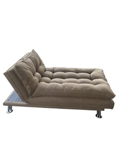 SILA Sofa Cum Bed Sleeping Fabric Sofa Three Seat Modern Design Living Room Sofa S208 Color Brown 180x110x75  - Image 2