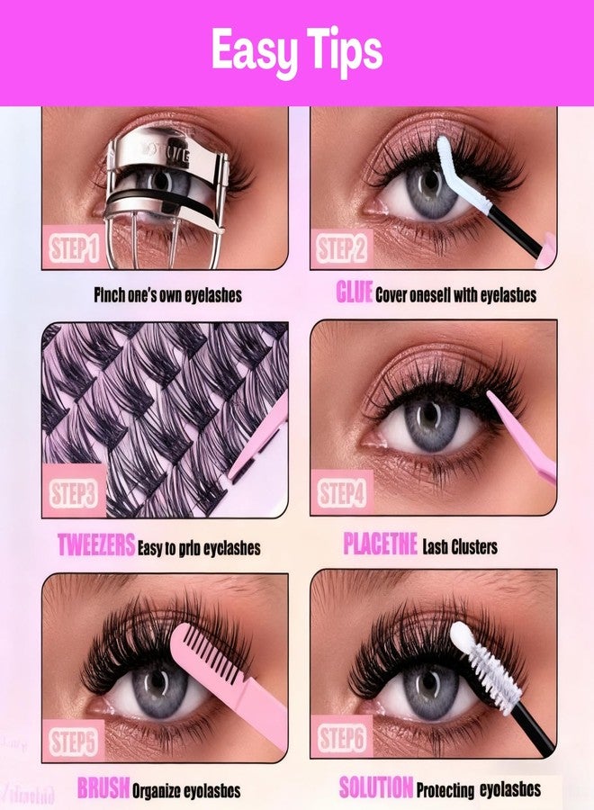 TecoKart® Manga Lashes for Women, 3D Wispy Fake Eye Lashes Kit, Pre-Glued Natural Look Voluminous False Eyelashes with Applicator Tools (30+40 Pairs) - Image 4