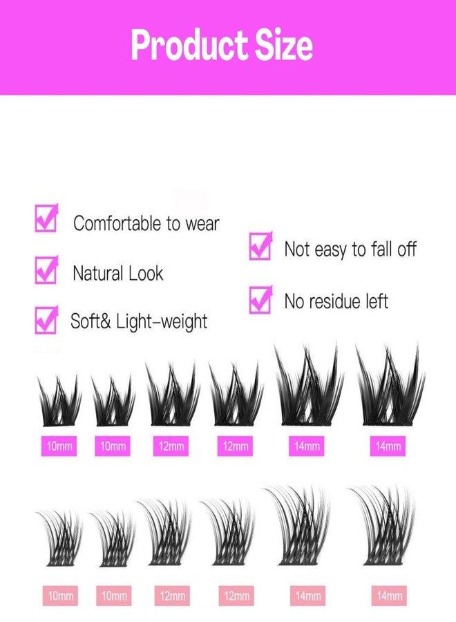 TecoKart® Manga Lashes for Women, 3D Wispy Fake Eye Lashes Kit, Pre-Glued Natural Look Voluminous False Eyelashes with Applicator Tools (30+40 Pairs) - Image 2