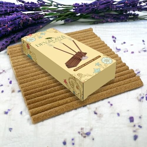 Devalaya Soothing Lavender Dhoop Sticks (20 Sticks, Pack of 1), Bambooless Incense Sticks, Agarbatti for Pooja, 100% Charcoal-Free,4-inch Length, 25-Minute Burn Time with Ceramic Strand - Image 2