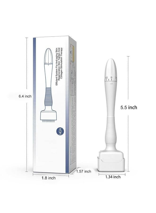 ختم ديرما قابل للتعديل 0~3 مم 140 دبوسًا - ختم ديرما بن بإبر دقيقة للشعر ونمو اللحية وتقليص المسام وتفتيح لون البشرة - Image 2