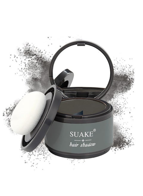 Hair Shadow Powder with Puff Touch Instantly Natural Magical Quick Cover Hairline Powder Hair Root Dye Hair Root Concealer for Thinning Hair to Beautify Forehead Curves 4G Black