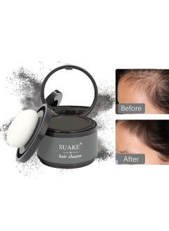 SUAKE Hair Shadow Powder with Puff Touch Instantly Natural Magical Quick Cover Hairline Powder Hair Root Dye Hair Root Concealer for Thinning Hair to Beautify Forehead Curves 4G Black  - Image 2