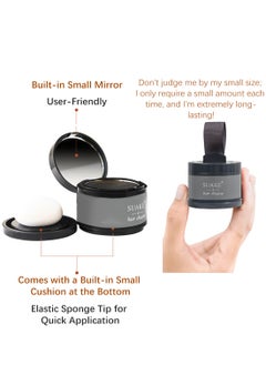 SUAKE Hair Shadow Powder with Puff Touch Instantly Natural Magical Quick Cover Hairline Powder Hair Root Dye Hair Root Concealer for Thinning Hair to Beautify Forehead Curves 4G Black  - Image 5