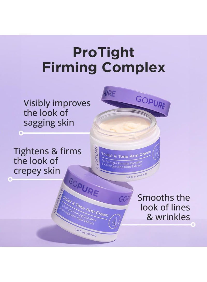 جو بيور النحت والنغمة كريم الذراع - كريم تثبيت وتشديد للأذراع ، يسهل مظهر التجاعيد ، يمتلط بعمق ، يؤكد مظهر نسيج الكريبي على الأذراع - Image 3