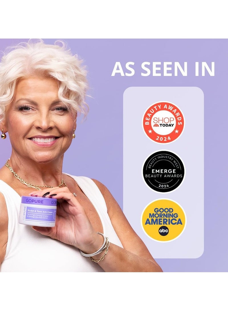 جو بيور النحت والنغمة كريم الذراع - كريم تثبيت وتشديد للأذراع ، يسهل مظهر التجاعيد ، يمتلط بعمق ، يؤكد مظهر نسيج الكريبي على الأذراع - Image 4