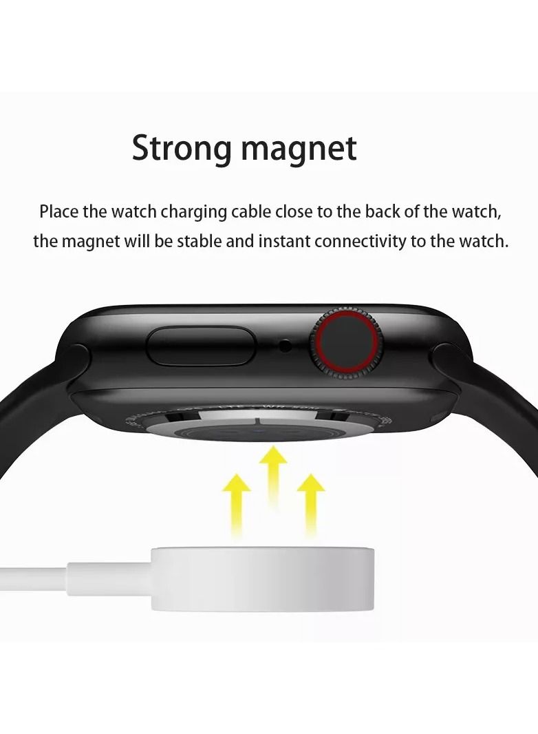 TWEGGON Apple Watch Charger, Magnetic Fast Charger to USB C Cable for iWatch Apple Watch White  - Image 4