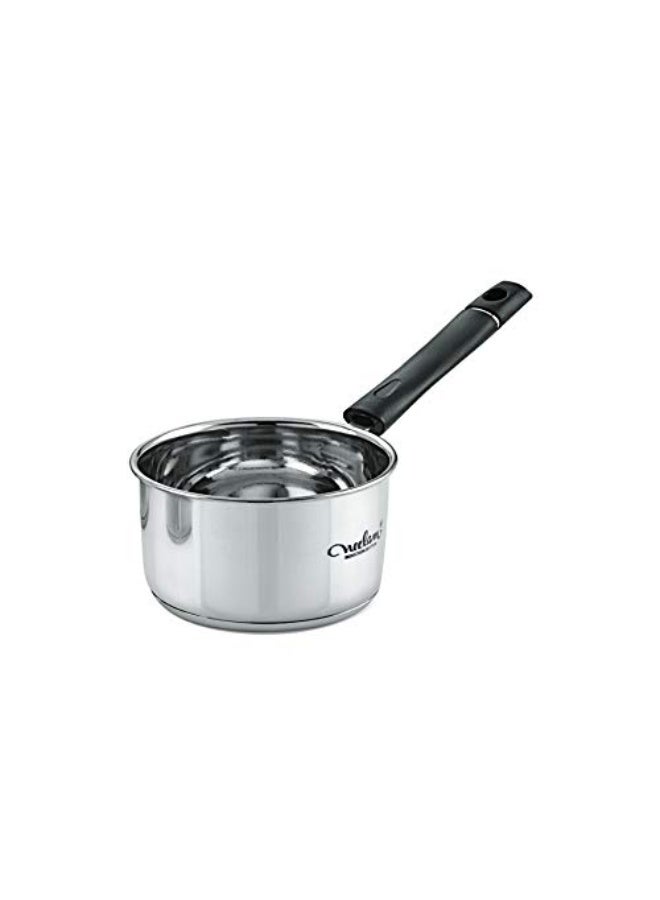 Neelam Stainless Steel 12 22G Induction Bottom Sauce Pan, 2000 ml, Silver - Image 1