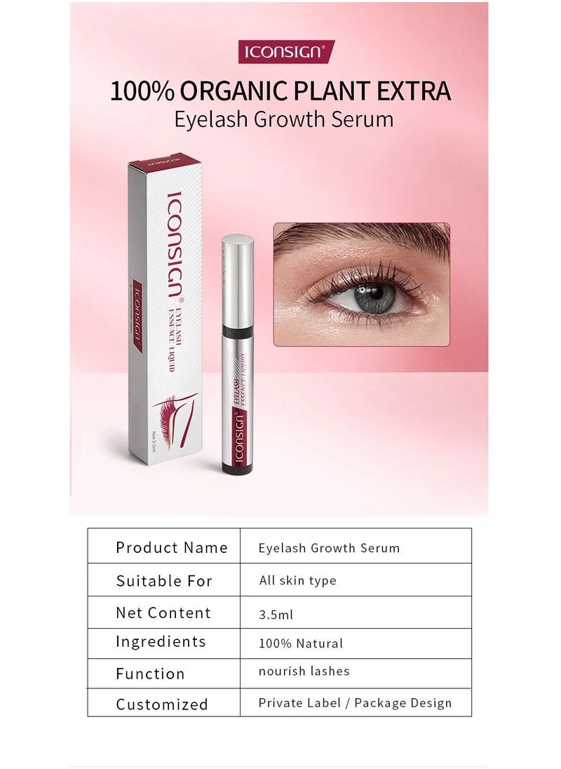 ICONSIGN - Iconsign Organic Plant Extract Eyelash Enhancing Liquid Serum for Quick 14 Days Eyelash and Eyebrow Growth - Image 1