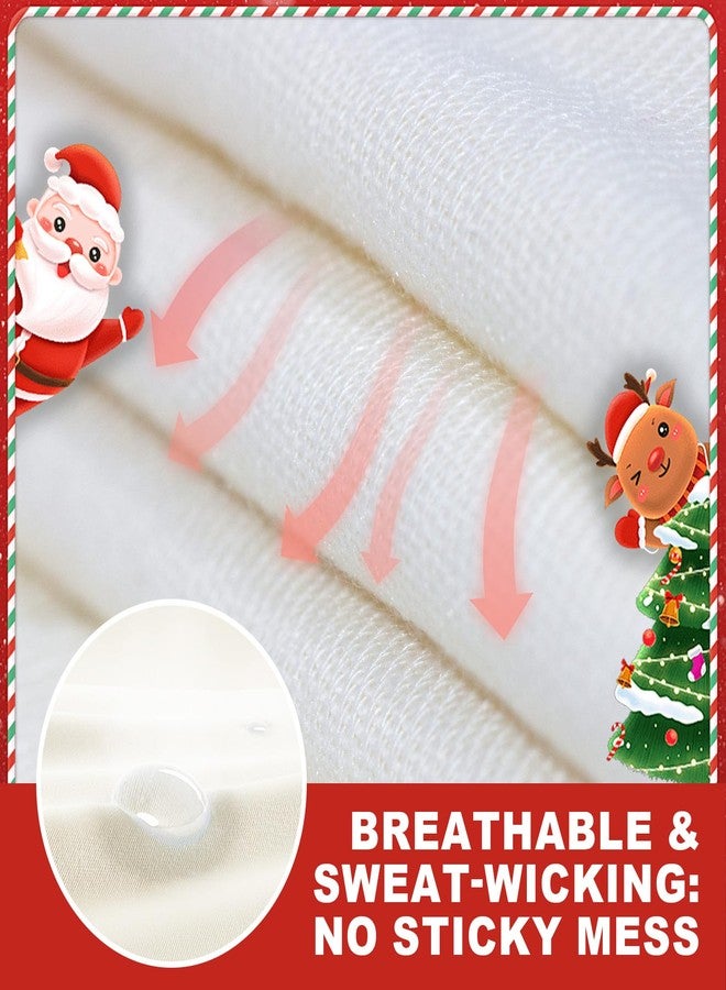 AUSTUFF 12pcs Christmas Knitted Scarves with Fringes Bulk Pashmina Shawls and Wrap Gift Set for Christmas Party Photo (White) - Image 5