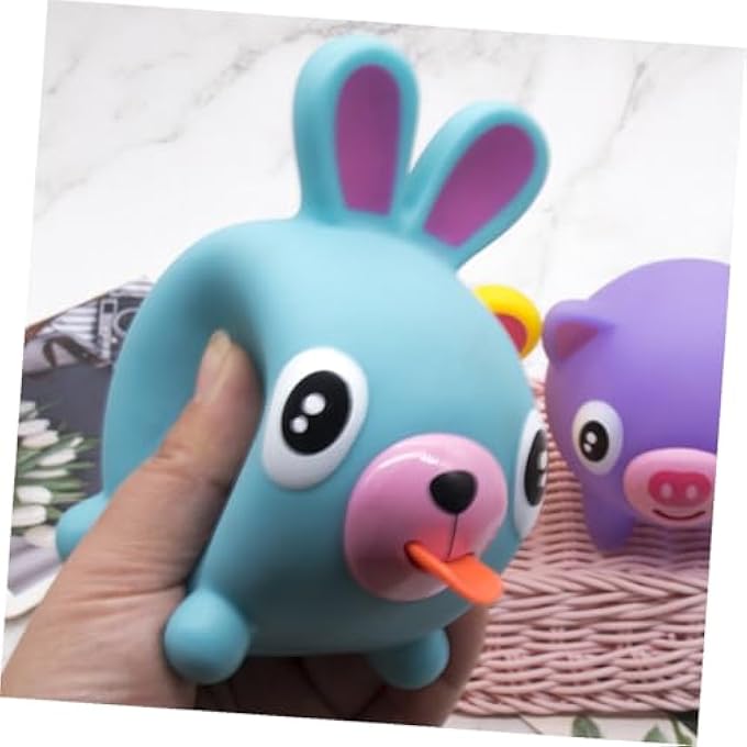 Uonlytech 4pcs Animal Squeeze Portable Slow Rising Stress Relief Screaming Dolls with Tongue Out Design Safe Plastic Material for Classroom Prizes Birthday Favors - Image 5