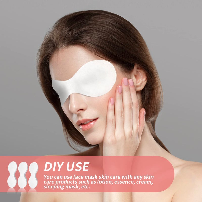 MoyRetty 300 Sheets Disposable Eye Mask-Non Woven Eye Care Cotton, Facial Eye Covers Skincare Spa Paper, Cosmetic Facial Paper Sheet Eye Nose Face Pads for Home Salon Beauty Tools - Image 5