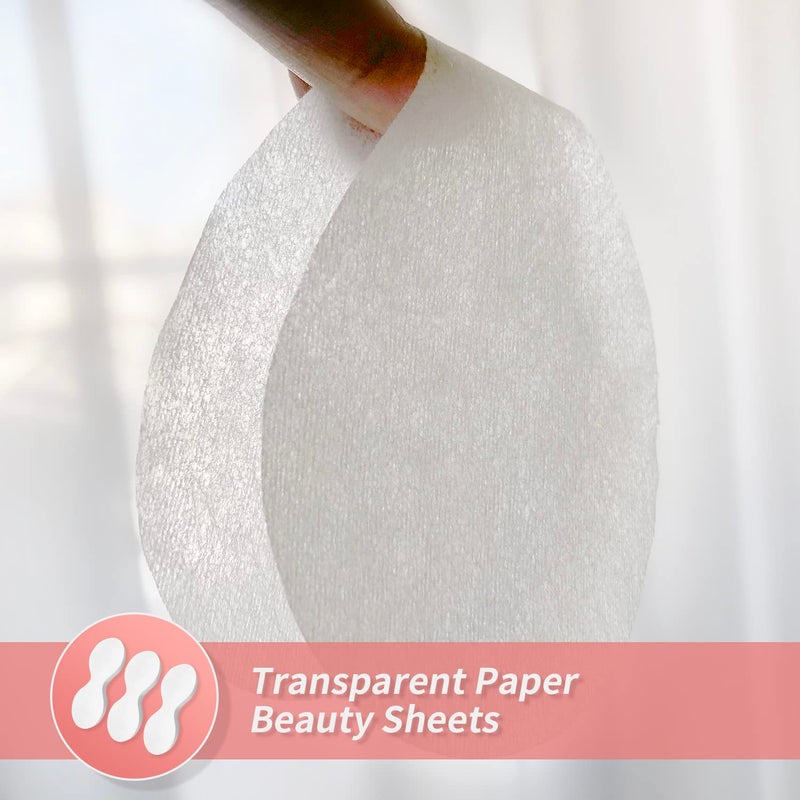 MoyRetty 300 Sheets Disposable Eye Mask-Non Woven Eye Care Cotton, Facial Eye Covers Skincare Spa Paper, Cosmetic Facial Paper Sheet Eye Nose Face Pads for Home Salon Beauty Tools - Image 3