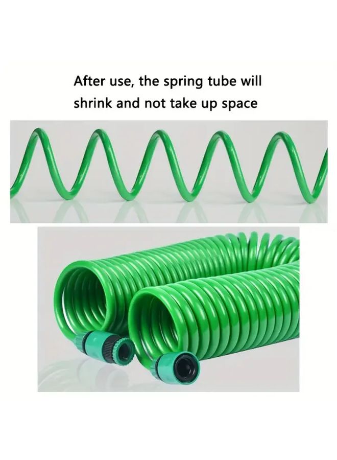 Expandable Garden Hose 1500cm Heavy Duty Rubber Car Wash Irrigation Tool Green Black - Image 4