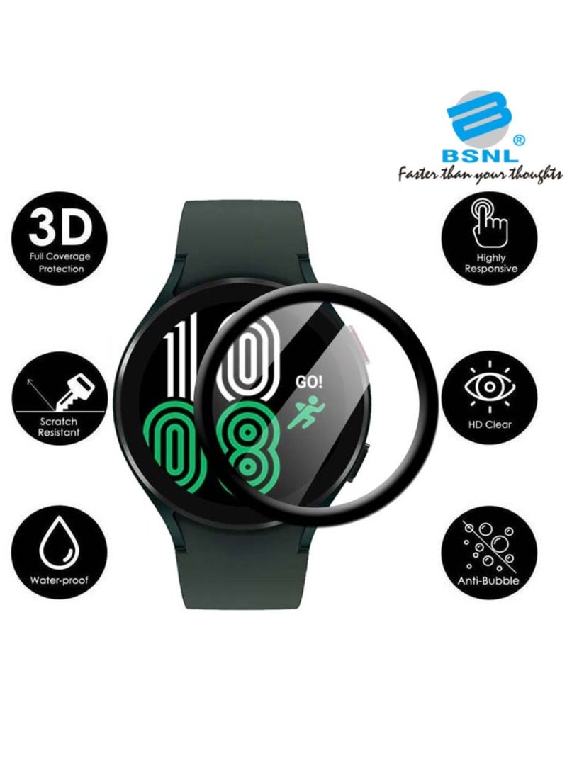 BSNL Full Cover Flexible Glass PMMA Film Screen Protector for Samsung Galaxy Watch 4 - 44mm - Image 3