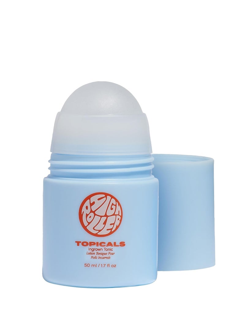 TOPICALS Topicals High Roller Ingrown Hair Serum | Roll-on Tonic to Soothe and Calm Irritated Skin on Face, Armpits and Bikini Areas | Contains Salicylic and Glycolic Acid | Vegan and Cruelty-Free (1.7 Fl Oz)  - Image 1