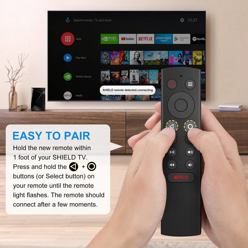 LOUTOC Voice Replacement Remote Control for NVIDIA Shield TV and NVIDIA Shield TV Pro Streaming Media Player 2015/2017/2019 All Models - Image 4