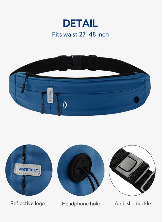 WATERFLY Running Belt Fanny Pack: Runner Marathon Jogging Waist Pack Sport Workout Exercise Fitness Phone Holder Belt for Men Women Jogger Slim Waistband - Image 5