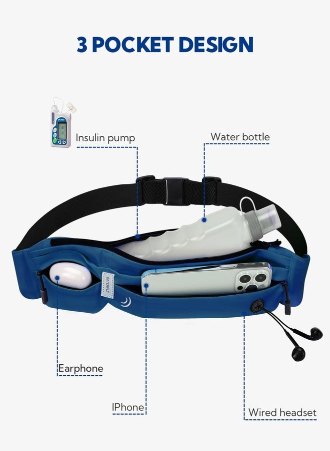 WATERFLY Running Belt Fanny Pack: Runner Marathon Jogging Waist Pack Sport Workout Exercise Fitness Phone Holder Belt for Men Women Jogger Slim Waistband - Image 4