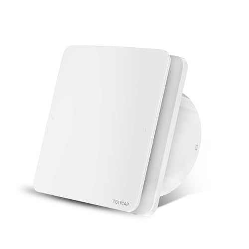 Polycab Freshly Prime 150mm Energy Efficient Exhaust fan for Kitchen, Bathroom | Noiseless ventilation, Sleek Design Easy to Clean | High Speed, Powerful Motor, 100% Copper, 3 Yrs Warranty【White】 - Image 1