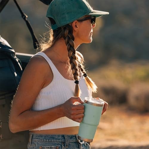 YETI Rambler 25 oz Tumbler with Handle and Straw Lid, Travel Mug Water Tumbler, Vacuum Insulated Cup with Handle, Stainless Steel, Wetlands Brown - Image 2