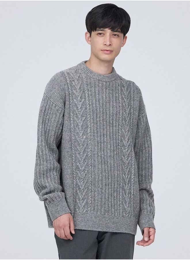 MUJI Merino Wool Cable Stitch Sweater  - Image 1