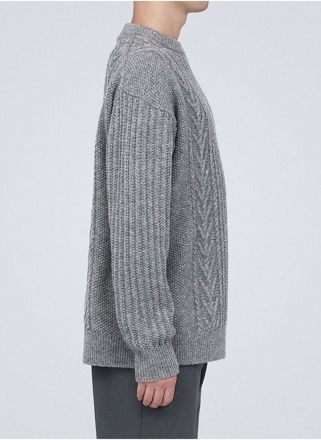 MUJI Merino Wool Cable Stitch Sweater  - Image 2