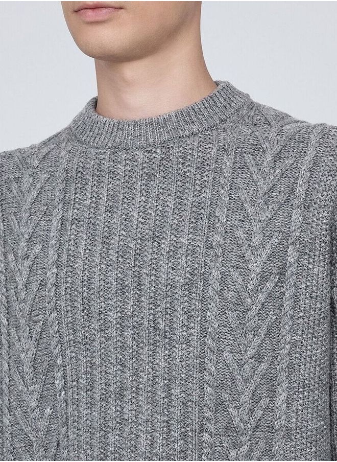 MUJI Merino Wool Cable Stitch Sweater  - Image 4