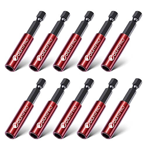 ColumPRO 10PCS 1/4" Strong Magnetic Extension Bit Holder,Hex Shank S2 Steel Magnetic,Screwdriver Extension,Quick-Change Hex Shank Set - Image 1