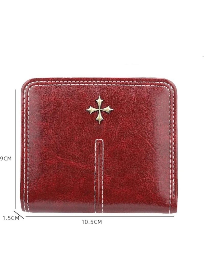 baellerry Minimalist RFID Protection Double Fold Leather Multi Card Wallet Men's Card Holder  - Image 4