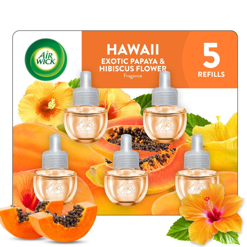 Air Wick Air Wick Plug in Scented Oil Refill, Hawaii, 5ct, Air Freshener, Essential Oils  - Image 1