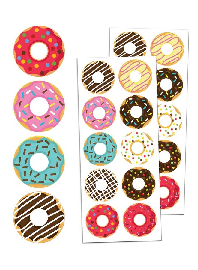 TownStix Donut Stickers Sheets Set 1.5" 20 Sheets 200 Stickers - Image 1