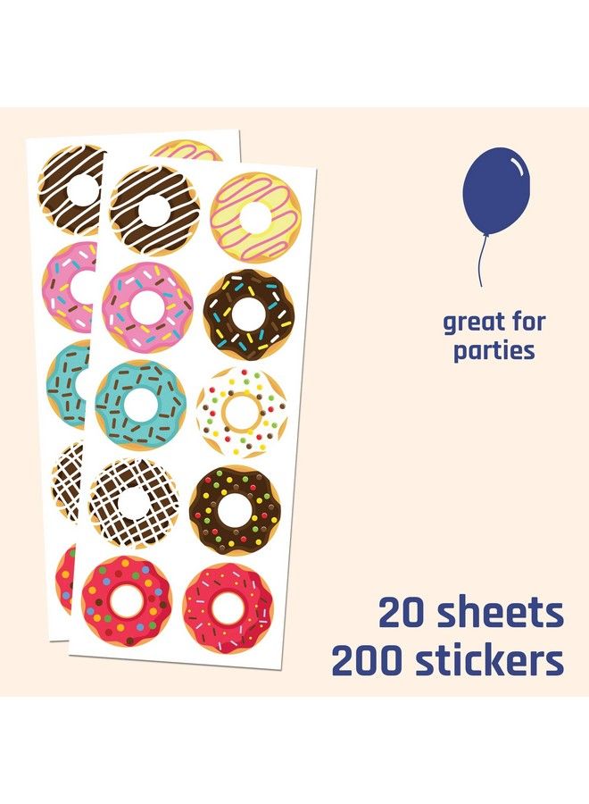 TownStix Donut Stickers Sheets Set 1.5" 20 Sheets 200 Stickers - Image 3